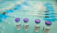 Vials and syringes filled with the 