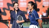 Britain's Catherine, Duchess of Cambridge meets US Open Champion Emma Raducanu at the LTA Centre in Roehampton, London, Britain, September 24, 2021. Jeremy Selwyn/Pool via REUTERS