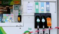 A BP petrol station that has ran out of fuel is seen in London, Britain, September 26, 2021. REUTERS/Paul Childs
