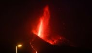 Lava is seen from La Laguna, following the eruption of a volcano on the Canary Island of La Palma, Spain, September 26, 2021. Reuters/Nacho Doce