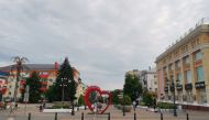 A view shows a street in central Belgorod, Russia August 10, 2021. Picture taken August 10, 2021. REUTERS/Polina Nikolskaya

