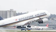 FILE PHOTO: An Airbus A380-800 aircraft of Singapore Airlines takes off from Zurich airport, April 9, 2019. REUTERS/Arnd Wiegmann
