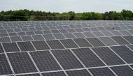 Rows of solar panels at the Toms River Solar Farm which was built on an EPA Superfund site in Toms River, New Jersey, U.S., 26 May, 2021. Picture taken May 26, 2021. REUTERS/Dane Rhys