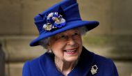 Britain's Queen Elizabeth leaves after a Service of Thanksgiving to mark the Centenary of the Royal British Legion at Westminster Abbey, London, Britain October 12, 2021. Frank Augstein/Pool via REUTERS/File Photo
