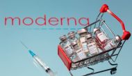 A small shopping basket filled with vials labelled 