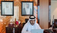 Minister of Commerce and Industry H E Sheikh Mohammed bin Hamad bin Qassim Al Abdullah Al Thani participating in the preparatory meeting of the Trade Ministers of the Arab countries.