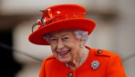 FILE PHOTO: Britain's Queen Elizabeth attends the Commonwealth Games baton relay launch, outside Buckingham Palace in London, Britain October 7, 2021. Victoria Jones/Pool via REUTERS/File Photo
