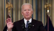 U.S. President Joe Biden delivers remarks on the October jobs report at the White House in Washington, D.C., U.S., November 5, 2021. REUTERS/Evelyn Hockstein
