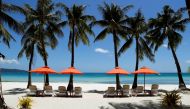 A view of an empty beach is seen a day before the temporary closure of the holiday island Boracay in the Philippines April 25, 2018. REUTERS/Erik De Castro/File Photo