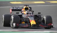 Red Bull’s Max Verstappen drives during yesterday's practice.