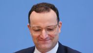 Germany's acting Health Minister Jens Spahn attends a news conference on Germany's coronavirus disease (COVID-19) situation and vaccination with Moderna and BioNTech, in Berlin, Germany November 22, 2021. Reuters/Christian Mang