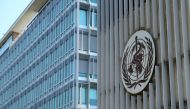A logo is pictured on the headquarters of the World Health Orgnaization (WHO) in Geneva, Switzerland, June 25, 2020. REUTERS/Denis Balibouse/File Photo