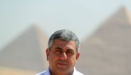 Zurab Pololikashvili, Secretary General of the World Tourism Organization (UNWTO), is seen during a visit to the Great Pyramid of Giza and the new Grand Egyptian Museum, following the outbreak of the coronavirus disease (COVID-19), in Cairo, Egypt, August 25, 2020. REUTERS/Mohamed Abd El Ghany