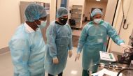 Students learning the basics of anesthesia and pain relievers used in experiments on laboratory rodents.
