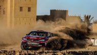 Qatari driver Nasser Saleh Al Attiyah in action at last year’s Oman Rally.