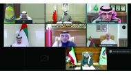 Minister of Finance H E Ali bin Ahmed Al Kuwari participating remotely in the 115th extra ordinary meeting of the GCC Financial and Economic Cooperation Committee. 