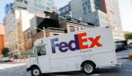 A FedEx vehicle is driven in Manhattan, New York City, U.S., September 3, 2021. REUTERS/Andrew Kelly

