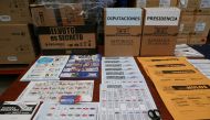 Samples of voting materials are displayed for the press at a distribution centre ahead of Costa Rica's February 6, 2022 general elections, in San Jose, Costa Rica, January 14, 2022. Reuters/Mayela Lopez/File Photo