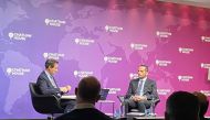 Deputy Prime Minister and Minister of Foreign Affairs H E Sheikh Mohammed bin Abdulrahman Al Thani at a Chatham House session, in London, yesterday. 