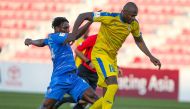 Action during the Amir Cup match between Al Gharafa and Al Kharaitiyat at the Grand Hamad Stadium, yesterday. 
