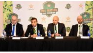 Twitter: PCB - Faisal Hasnain, CEO of the Pakistan Cricket Board, Cricket Australia CEO Nick Hockley, International Cricket Council CEO Geoff Allardice, and Australia Cricketers’ Association CEO Todd Greenberg, held a joint-press conference at the Pindi Cricket Stadium
