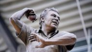 A statue of the late cricketer Shane Warne is seen outside the Melbourne Cricket Ground (MCG) in Melbourne, Australia, March 5, 2022. )REUTERS/Sandra Sanders)