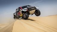 Nasser Al Attiyah drives during the second day of the Abu Dhabi Desert Challenge.