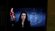 New Zealand's Prime Minister Jacinda Ardern addresses via pre-recorded video the UN General Assembly 76th session General Debate in UN General Assembly Hall at the United Nations Headquarters in New York City, New York, U.S., September 24, 2021. Peter Foley/Pool via REUTERS/

