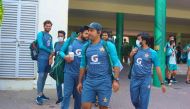 Pakistan team arrives at Gaddafi Stadium Lahore for training. Pic: PCB 