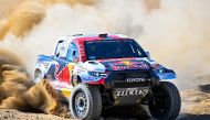 Qatar's Nasser Saleh Al Attiyah in action in this file photo. Al Attiyah, Yazeed Al Rajhi, Yasir Seaidan and Miroslav Zapletal top the FIA T1 entry.