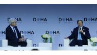 US Special Presidential Envoy for Climate and former Secretary of State John Kerry  in conversation with Nick Clark, Environment Editor, Al Jazeera English, during a plenary panel at Doha Forum, yesterday. PIC: RAJAN VADAKKEMURIYIL