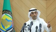 Nayef Falah Al-Hajraf, Secretary-General of the GCC, speaks during a press conference in Riyadh, recently.