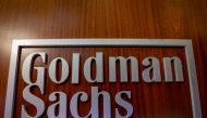The Goldman Sachs company logo is seen in the company's space on the floor of the New York Stock Exchange, (NYSE) in New York, U.S., April 17, 2018. REUTERS/Brendan McDermid


