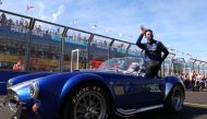  April 10, 2022 Williams' Alexander Albon during the drivers parade before the race REUTERS/Martin Keep
