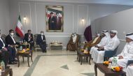 Minister of Transport H E Jassim Saif Ahmed Al Sulaiti meeting Minister of Roads and Urban Development of Iran H E Rostam Ghasemi, in Kish, Iran. 

