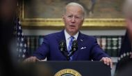 U.S. President Joe Biden in the Roosevelt Room at the White House in Washington, U.S., May 4, 2022. REUTERS/Evelyn Hockstein
