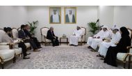 H E Dr. Mohammed bin Abdulaziz bin Saleh Al Khulaifi with H E Ian McCary during their meeting.