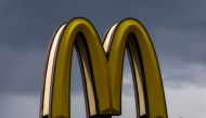 A sign with the logo is on display outside a McDonald's restaurant in Moscow, Russia May 16, 2022. REUTERS/Evgenia Novozhenina
