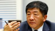 FILE PHOTO : Chen Shih-chung Taiwan's Minister of Health and Welfare gestures during an interview with Reuters ahead of the World Health Assembly of the World Health Organization (WHO) in Geneva, Switzerland May 20, 2017. REUTERS/Denis Balibouse
