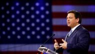 FILE PHOTO: U.S. Florida Gov. Ron DeSantis speaks at the Conservative Political Action Conference (CPAC) in Orlando, Florida, U.S. February 24, 2022. REUTERS/Marco Bello/File Photo
