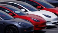 Tesla vehicles are shown at a sales and service center in Vista, California, U.S. Reuters/Mike Blake/File Photo
