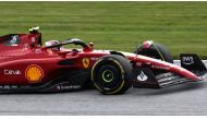 Ferrari's Carlos Sainz Jr. in action during practice. (Reuters/Florion Goga)