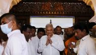 Ranil Wickremesinghe who has been elected as the Eighth Executive President under the Constitution leaves a Buddhist temple, amid the country's economic crisis, in Colombo, Sri Lanka July 20, 2022. REUTERS/ Dinuka Liyanawatte