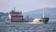 Turkish-flagged cargo ship Polarnet, carrying Ukrainian grain, sails in the Bosphorus, in Istanbul, Turkey, August 7, 2022. (REUTERS/Yoruk Isik)