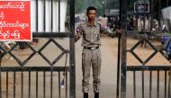 A member of staff stands guard at Insein prison in Yangon, Myanmar, on January 3, 2019. REUTERS/Ann Wang/File Photo