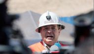 Andre Sougarret speaks during a news conference a few weeks after 33 miners got trapped in the copper and gold mine in Copiapo, some 725 km (450 miles) north of Santiago, on September 23, 2010. File Photo / Reuters
