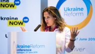 Canada's Finance Minister Chrystia Freeland speaks during the international Ukraine Reform Conference in Copenhagen, Denmark, on June 27, 2018. Martin Sylvest Ritzau Scanpix/via REUTERS/File Photo