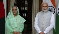 Bangladesh's Prime Minister Sheikh Hasina and her Indian counterpart Narendra Modi pose during a photo opportunity ahead of their meeting at Hyderabad House in New Delhi, India September 6, 2022. Reuters/Adnan Abidi