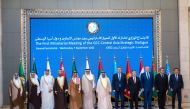 Deputy Prime Minister and Minister of Foreign Affairs H E Sheikh Mohammed bin Abdulrahman Al Thani with Their Excellencies ministers of GCC and Central Asian countries during the GCC-Central Asia strategic dialogue in Riyadh.  
