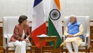India's Prime Minister Narendra Modi meets with French Foreign Minister Catherine Colonna in New Delhi, India, September 14, 2022. India's Press Information Bureau/Handout via Reuters